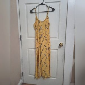 Reformation Yellow Floral Dress